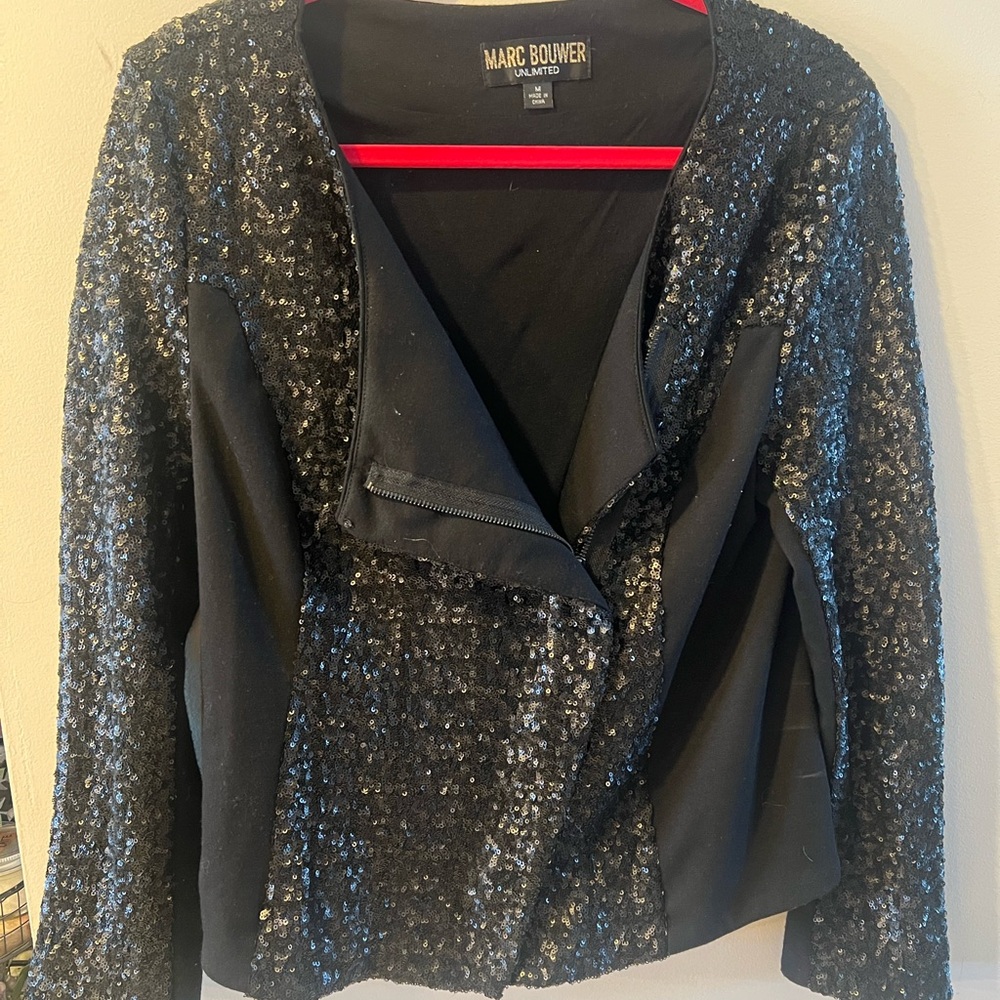 Marc Bouwer Black Sequin Jacket